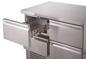 Gekoelde werkbank Ladenblok S Serie Ecofrost - 42,8x57,6x26 cm Combisteel 7950.5088