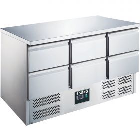 Gekoelde Werkbank Met 6 Lades, Model Es 903 S/S Top 0/6 Saro 465-1035