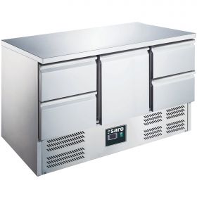 Gekoelde Werkbank Met Deur En Lades, Model Es 903 S/S Top 1/4 Saro 465-1030