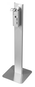 Keukenaccessoire RVS Desinfectiepaal Incl. Dispenser Met Elleboogbediening - 16x3x141,8 cm Combisteel 7812.1000