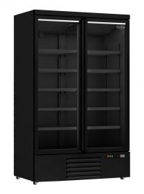 Koelkast 2 Glasdeuren Zwart Jde-1000R Bl - 125,3x71x199,7 cm Combisteel 7455.2230