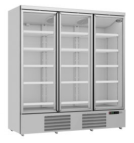 Koelkast 3 Glasdeuren Jde-1530R - 188x71x199,7 cm Combisteel 7455.2205