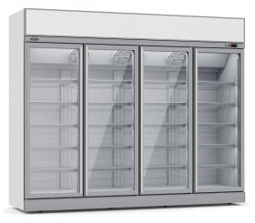 Koelkast 4 Glasdeuren Ins-2060R *Transport Op Aanvraag* - 250,8x71x209,2 cm Combisteel 7455.2416