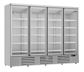 Koelkast 4 Glasdeuren Jde-2025R *Transport Op Aanvraag* - 250,8x71x199,7 cm Combisteel 7455.2210