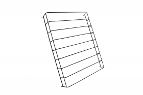 Koelkast Draadverdeler Zwart L/R 7526.0005-0010-0015-0020 - 45,9x38,6 cm Combisteel 7526.9025