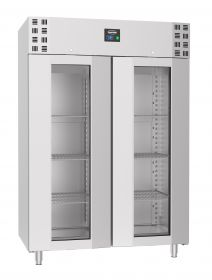 Koelkast RVS Glasdeur Mono Block 1400 Ltr - 140x81x205 cm - Pro Line Combisteel 7489.5025