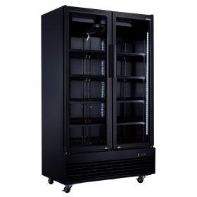 Koelkast - 2-deurs - Display - Zwart - Geforceerd - 1000 liter - 120x73x203,6 cm - Cooldura afb1