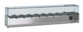 Koelvitrine Gekoelde Opzetvitrine 1/3 GN X 8 - 180x39,5x43,5 cm Combisteel 7950.5131
