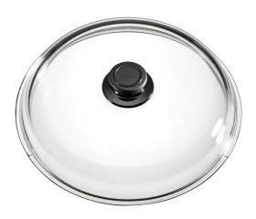 Pannendeksel Eurolux Volledig Glazen Deksel Ø 32 Cm, Inclusief Dekselknop Saro Eu032-Dk-Eu