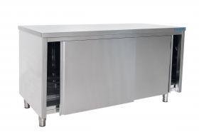 Rvs Kast Roestvrijstalen Wandkast, Schuifdeur - 600 Mm Diepte, 1000 Saro 600-2000