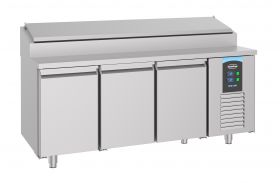 Saladette / Saladebar 3 Deuren 10X 1/3GN Pan - 186,5x70x109 cm Pro Line Combisteel 7489.5145