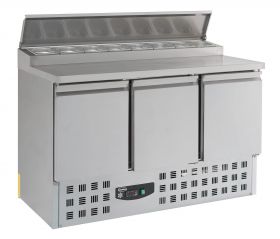 Saladette / Saladebar 3 Deurs - 136,5x70x97 cm Compact Line Combisteel 7950.0100