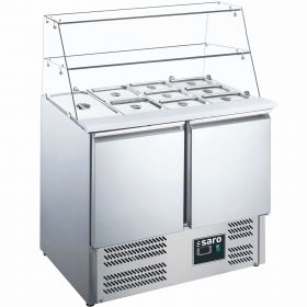 Saladette / Saladebar Met Glas Opbouw Model Es 900 G Saro 465-1085