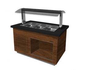 Saladette / Saladebar Model Premium Line- Sb-K 130 Okkernoot Saro 366-2200