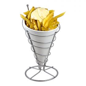 Serveer frites-zak porselein (wit) EMGA EMG 875075