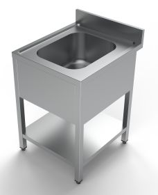 Spoeltafel Bodemschap 1 Midden - 60x70x85 cm Combisteel 7333.0810