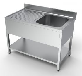 Spoeltafel Bodemschap 1 Rechts - 120x70x85 cm Combisteel 7333.0835