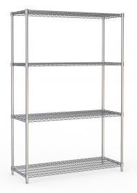 Stelling / Wandplank Rek 4 Levels Demontabel - 120x45x180 cm Combisteel 7530.0010