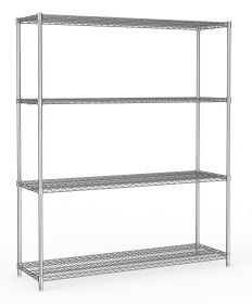 Stelling / Wandplank Rek 4 Levels Demontabel - 150x45x180 cm Combisteel 7530.0015