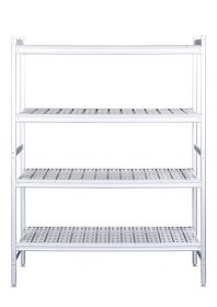 Stelling / Wandplank Rek Aluminium Plank Met Kunststof Roosters 373X620Mm Saro 480-1005