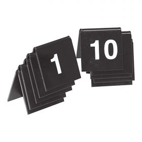 Tafelnummer set (01~10) -10 PS (zwart) EMGA EMG 880110