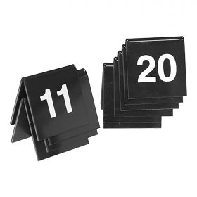 Tafelnummer set (11~20) -10 PS (zwart) EMGA EMG 880111