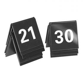 Tafelnummer set (21~30) (10) PS (zwart) EMGA EMG 880112