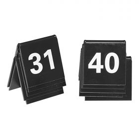 Tafelnummer set (31~40) (10) PS (zwart) EMGA EMG 880113