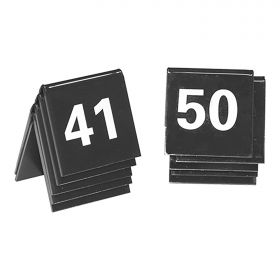 Tafelnummer set (41~50) (10) PS (zwart) EMGA EMG 880114