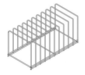 Vaatwasser / Vaatwasmachine RVS Dienbladenkorf 10 - 52,6x26x25 cm Combisteel 7280.0130