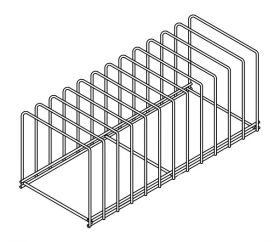 Vaatwasser / Vaatwasmachine RVS Dienbladenkorf 12 - 63x26x25 cm Combisteel 7280.0135