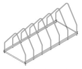 Vaatwasser / Vaatwasmachine RVS Dienbladenkorf 6 - 63x26x24 cm Combisteel 7280.0125