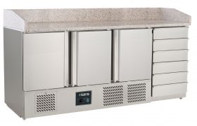 Voorbereidingstafel / Pizzatafel Pizza Werkbank Model Pz9031 Pro Saro 323-15152