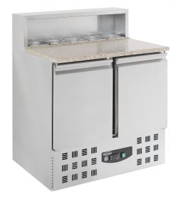 Voorbereidingstafel / Pizzatafel Pizzawerkbank 2 Deuren - 90,3x70x109 cm Compact Line Combisteel 7950.0070