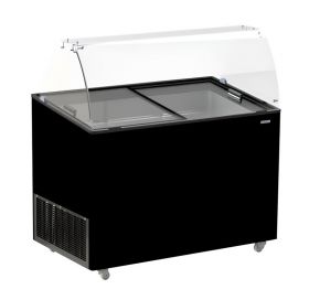 Vrieskist Schepijsvitrine Java Zwart 8X5 Ltr - 118,4x68,4x122,9 cm Combisteel 7472.0129