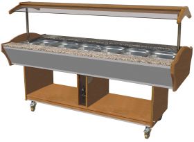 Warm Buffet GN 6/1 - 220x90x85 cm Combisteel 7077.0030