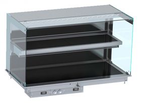 Warmhoudvitrine Drop-In Wandmodel Warmvitrine Keramisch Recht - Zwart 3/1 111,5x72x92,4 cm Combisteel 7495.0360