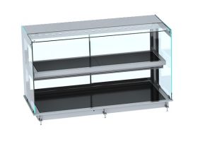 Warmhoudvitrine Drop-In Warmvitrine Keramisch Recht - Zwart 3/1 111,5x72x92,4 cm Combisteel 7495.0330