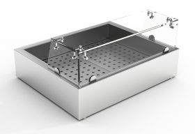 Werkbank Glasopstand 2/1 GN t.b.v. 7013.2705 **Verzending Met Pakket/Palletvracht Onmogelijk, Aan Bestaande Zending Toevoegen** - 69x22x16 cm Combisteel 7013.2765