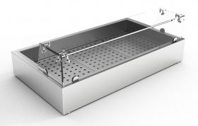 Werkbank Glasopstand 3/1 GN t.b.v. 7013.2710 **geen palletvracht mogelijk** - 101x22x16 cm Combisteel 7013.2770