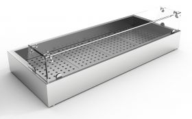Werkbank Glasopstand 4/1 GN t.b.v. 7013.2715 **geen palletvracht mogelijk** - 133x22x16 cm Combisteel 7013.2775