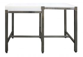 Werktafel Demontagetafel Met Hakblok Zonder Opstaande Rand 1200X500 Saro 700-7705