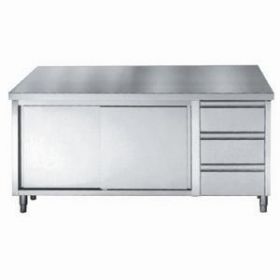 Werktafel Schuifdeuren Laden - 180x70x85 cm - 1/1 GN Combisteel 7452.0908