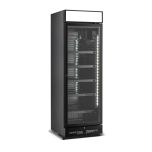 Drankenkoelkast 1 Glasdeur Zwart Met Lichtbak Sve-450 Blc - 65x59,5x195 cm Combisteel 7086.0010