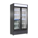 Koelkast 2 Glasdeuren Bez-780 Gd Zwart - 112x59,5x210 cm Combisteel 7455.1394