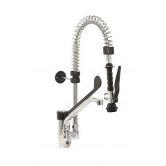 1-Gats Voorspoeldouche + Hendelkraan Zwart Emmi Saro 457-1070
