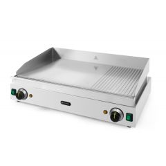 Bakplaat Profi Line 2/3 glad 1/3 geribd 72x53x25 cm Hendi