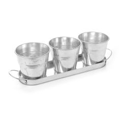 3 emmers met dienblad Hendi HEN 425961