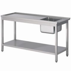 Aanvoertafel / Afvoertafel Bodemschap 1500 Links t.b.v. 7280.0050-0055-0060-0065 - 150x75x90 cm Combisteel 7003.0410