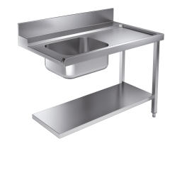 Aanvoertafel / Afvoertafel Bodemschap Rechts t.b.v. 7082.0070 - 75 120x80x90 cm Combisteel 7106.1010